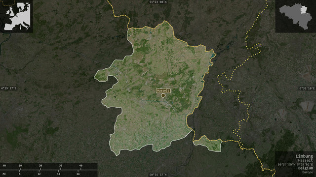 Limburg, Belgium - composition. Satellite