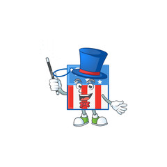 Fototapeta premium A character of USA price tag performance as a Magician