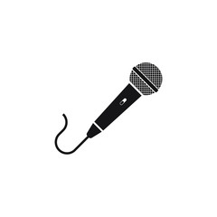 Microphone icon design isolated on white background. Vector illustration