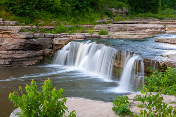Fototapeta na wymiar Waterfall in Indiana - Jennings Township, IN - Lower Cataract Falls