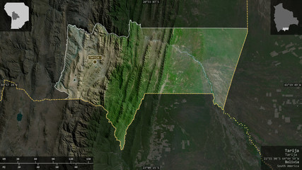 Tarija, Bolivia - composition. Satellite