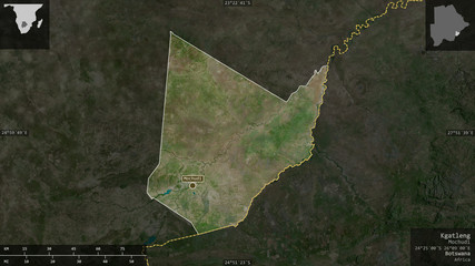 Kgatleng, Botswana - composition. Satellite