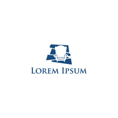 furniture logo. Symbol and icon of chairs, sofas, and home furnishings. vector logo template