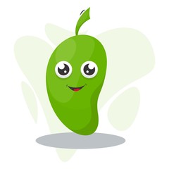 fruit mango mascot cartoon vector