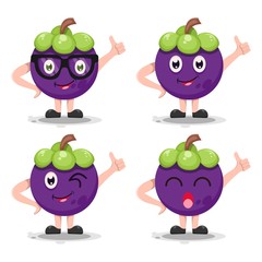 fruit mangiest mascot cartoon vector