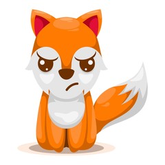 adorable fox mascot cartoon vector