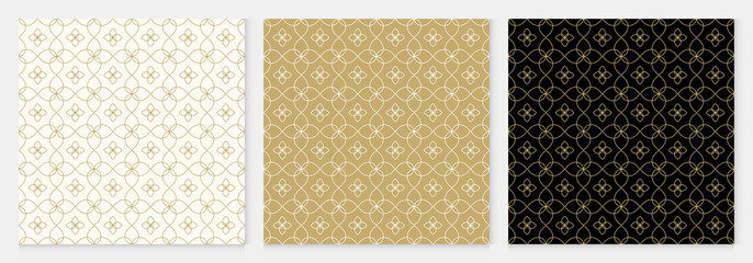 Background pattern seamless geometric line floral design abstract gold luxury color vector. Christmas background.