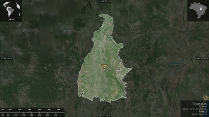 Tocantins, Brazil - composition. Satellite