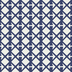 Japanese Square Geometric Vector Seamless Pattern
