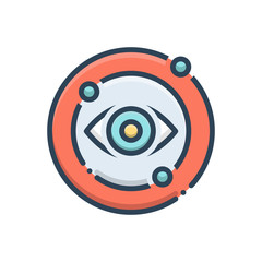 Color illustration icon for smart