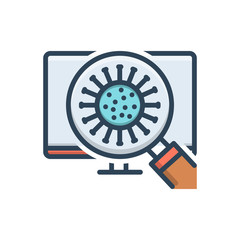 Color illustration icon for full