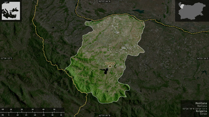 Montana, Bulgaria - composition. Satellite