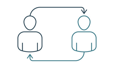 Change management icon for business and organizational transformation