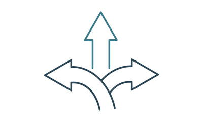 Way vector icon for navigation and direction concepts