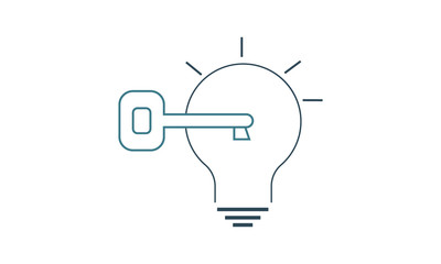 Problem solving icon for critical thinking and solutions