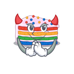 Devil rainbow cake Cartoon in character design