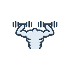 Obraz premium Color illustration icon for gym 