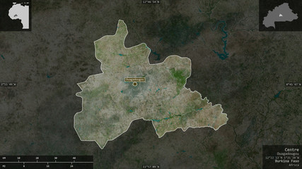 Centre, Burkina Faso - composition. Satellite