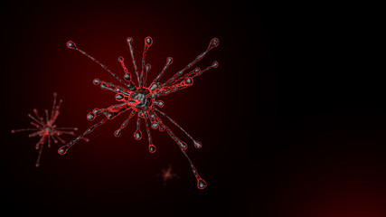 Concept of diseases impact on industrial Business.Coronavirus outbreak and coronaviruses influenza background.3d rendering.