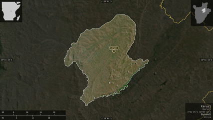 Karuzi, Burundi - composition. Satellite