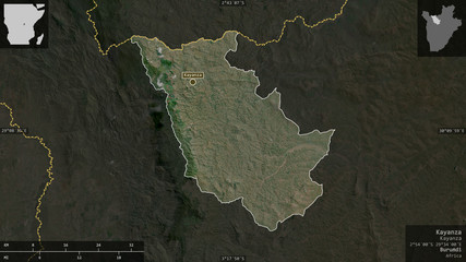 Kayanza, Burundi - composition. Satellite
