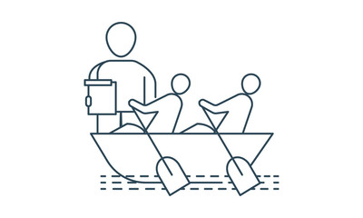 Coaching subordinates icon for leadership and employee development