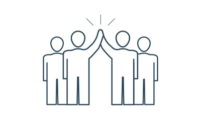 Work relationship icon for professional and corporate connections