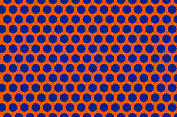 Bokeh circle pattern in Phantom Blue and Lush Lava colors