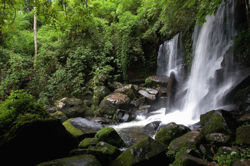 Forest Stream and Waterfall  Phu Hin Rong Kla National Park  Nakhon Thai District, Phitsanulok Province;Thailand