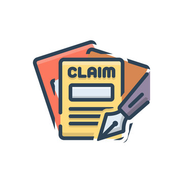 Color Illustration Icon For Claims 