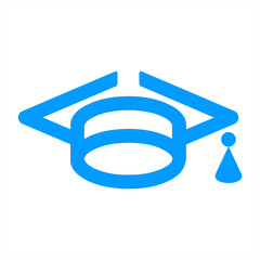 Graduation education programming code student hat IT vector isolated logo