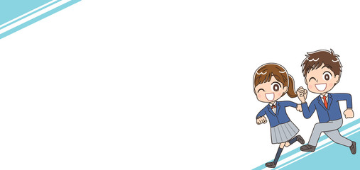 高校生 女子高生 男子高生 マンガ アニメ キャラクター イラスト