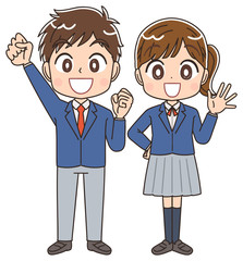 高校生 女子高生 男子高生 マンガ アニメ キャラクター イラスト
