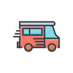 Color illustration icon for Van 