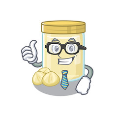 cool and smart Businessman macadamia nut butter wearing glasses