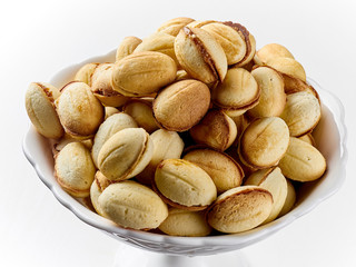 delicious Baking Cookies Shaped Nuts With Condensed Milk