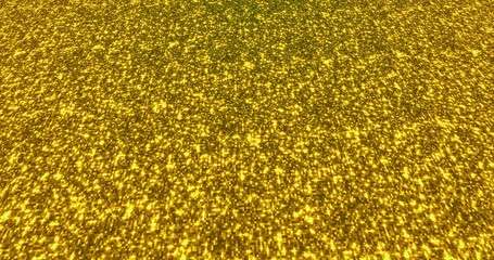 Golden glitter dust background for festival, party, event. Gold glamur texture Loop animation.