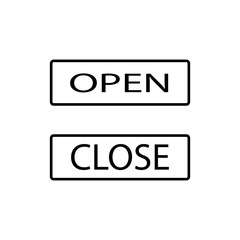 open close icon vector template