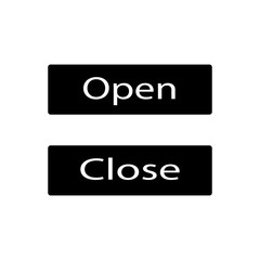 open close icon vector template