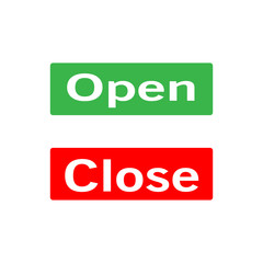 open close icon vector template
