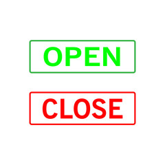 open close icon vector template