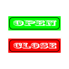 open close icon vector template
