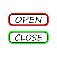 open close icon vector template