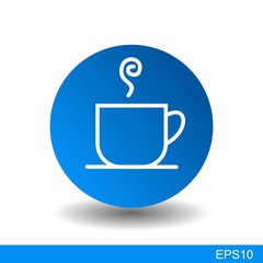 Coffee cup icon. Vector illustration on white background