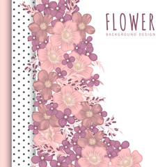 Floral background flower border
