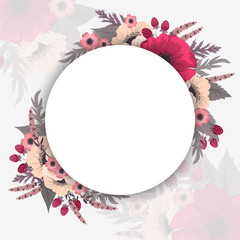  Floral background flower border
