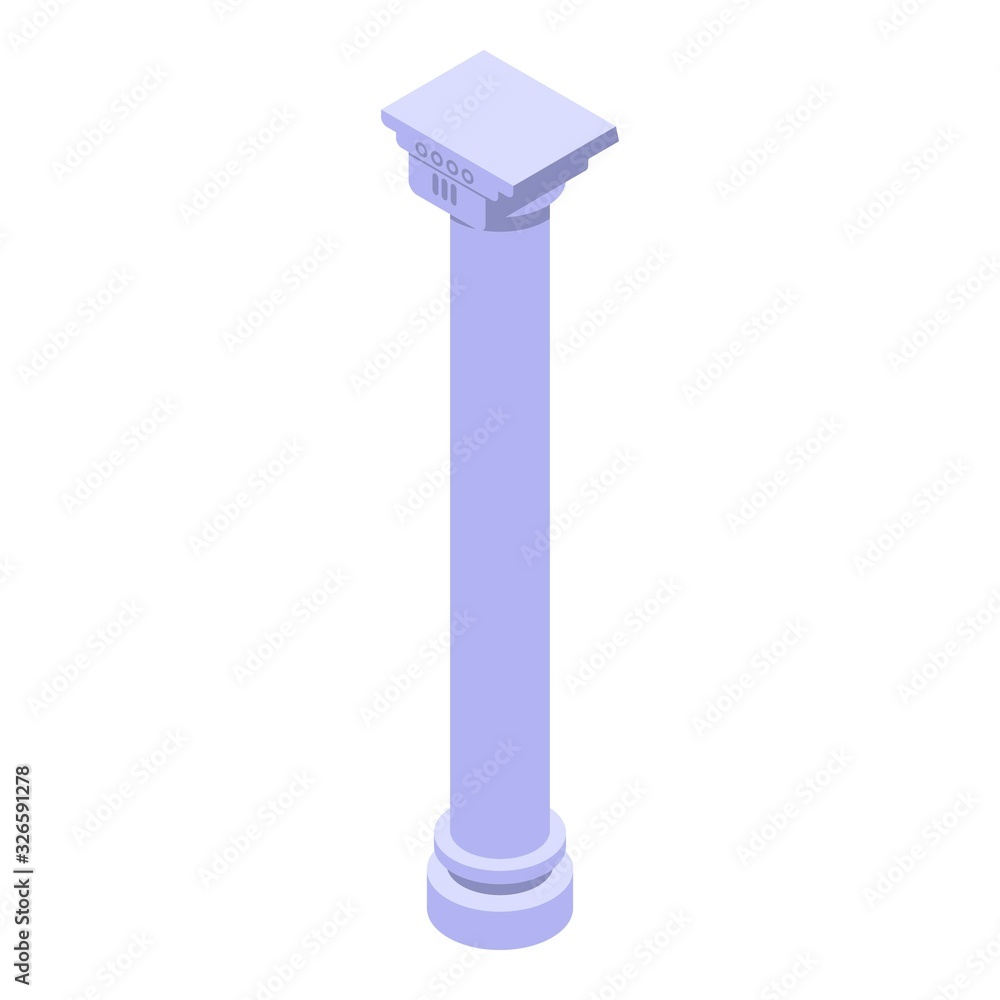 Aufkleber column icon. isometric of column vector icon for web design isolated on white background
