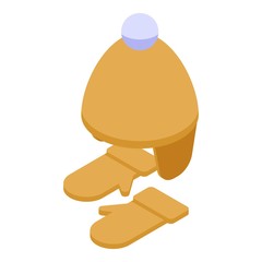 Fashion winter headwear icon. Isometric of fashion winter headwear vector icon for web design isolated on white background