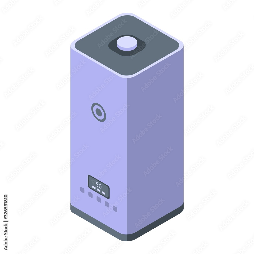 Poster humidifier icon. isometric of humidifier vector icon for web design isolated on white background
