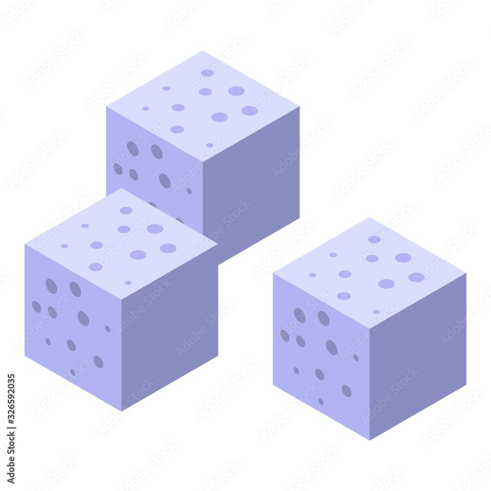 Poster sugar cubes icon. isometric of sugar cubes vector icon for web design isolated on white background